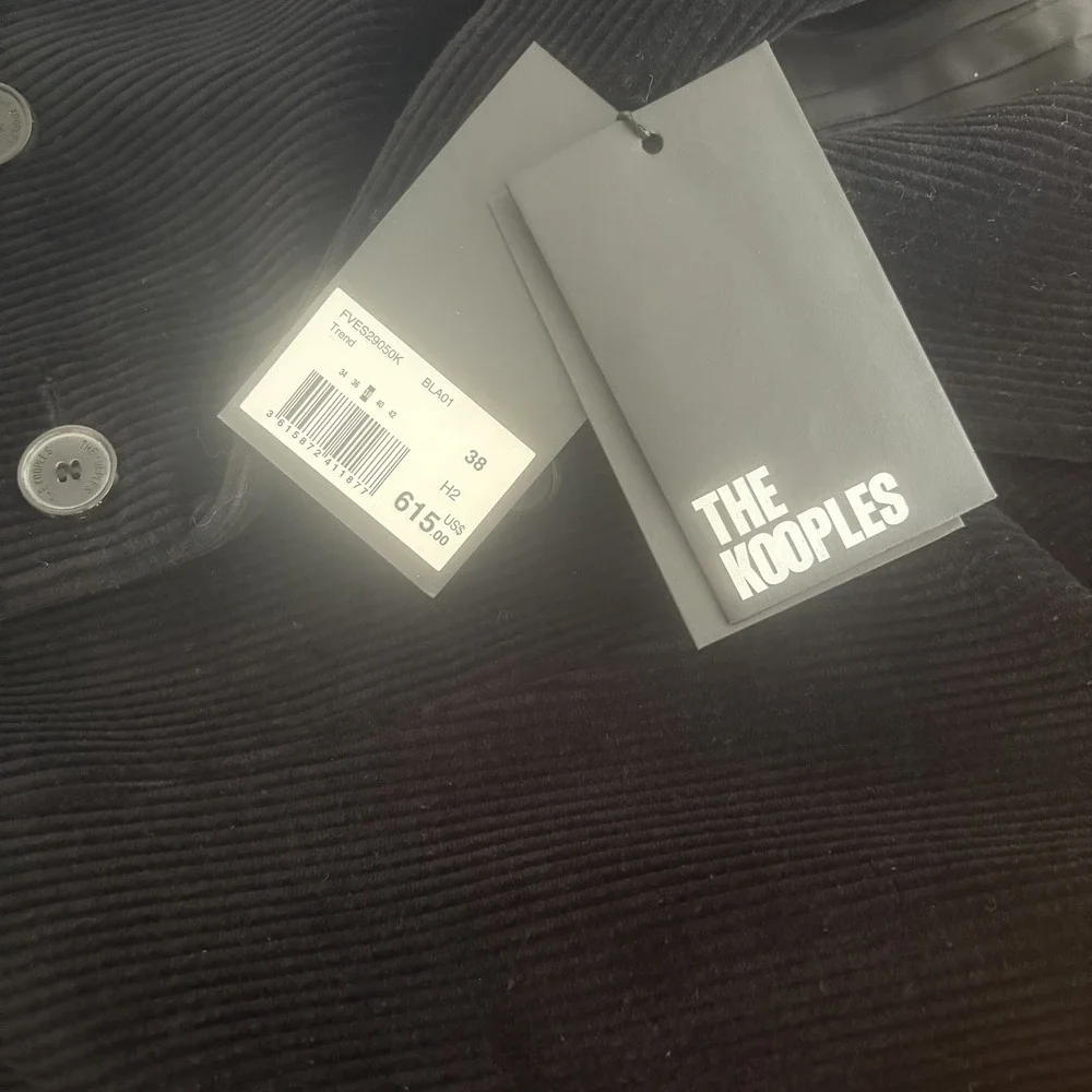 Kooples Woman's Black Corduroy Blazer 38R‎ NWT $615 Double Breasted Parisian